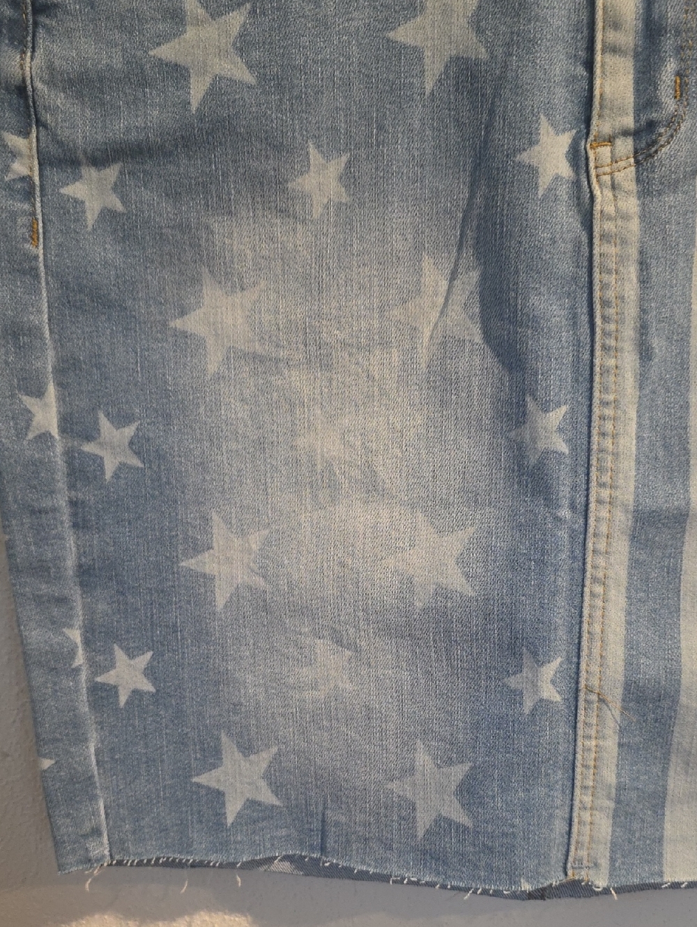 Judy Blue High Rise Medium Wash Stars and Stripes Denim Skirt - Picture 4 of 10